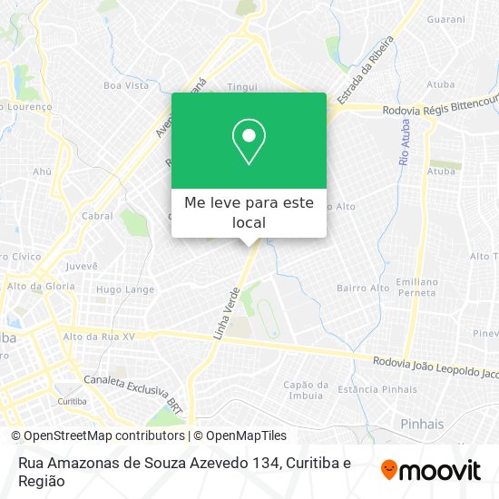 Rua Amazonas de Souza Azevedo 134 mapa