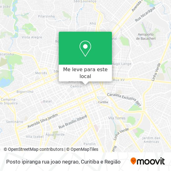 Posto ipiranga rua joao negrao mapa