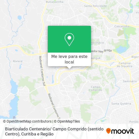 Biarticulado Centenário/ Campo Comprido (sentido Centro) mapa