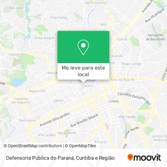 Defensoria Pública do Paraná mapa
