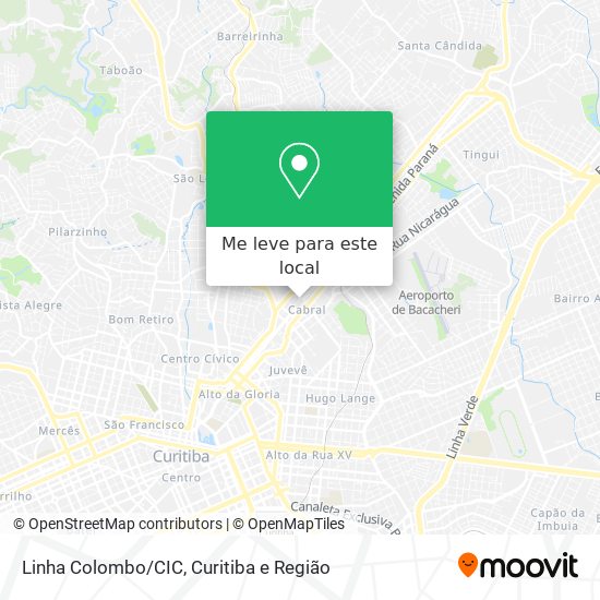 Linha Colombo/CIC mapa