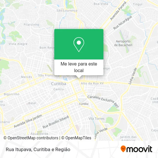 Rua Itupava mapa