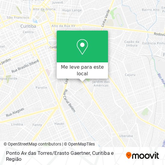 Ponto Av das Torres / Erasto Gaertner mapa