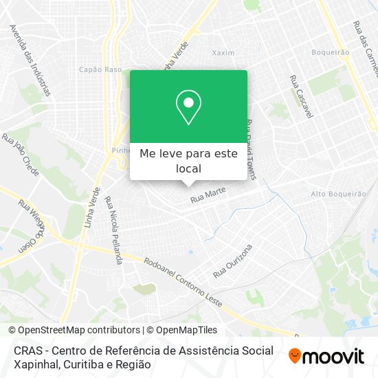 CRAS - Centro de Referência de Assistência Social Xapinhal mapa
