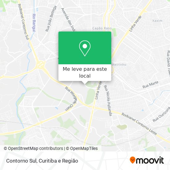 Contorno Sul mapa