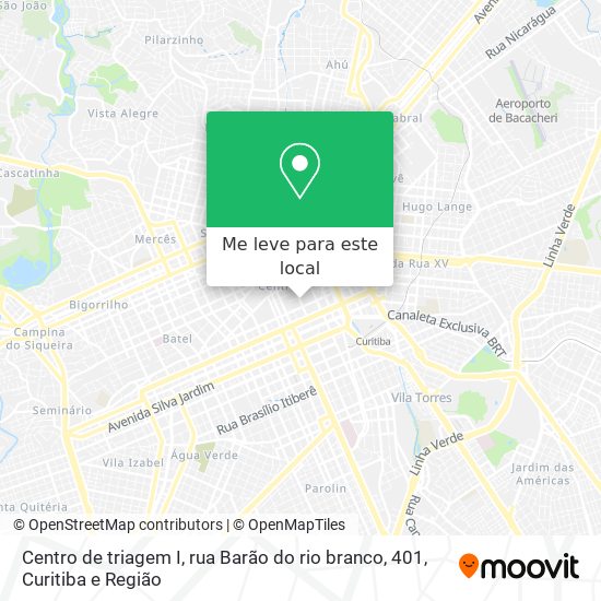 Centro de triagem I, rua Barão do rio branco, 401 mapa