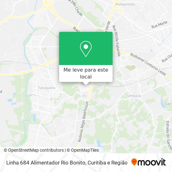 Linha 684 Alimentador Rio Bonito mapa