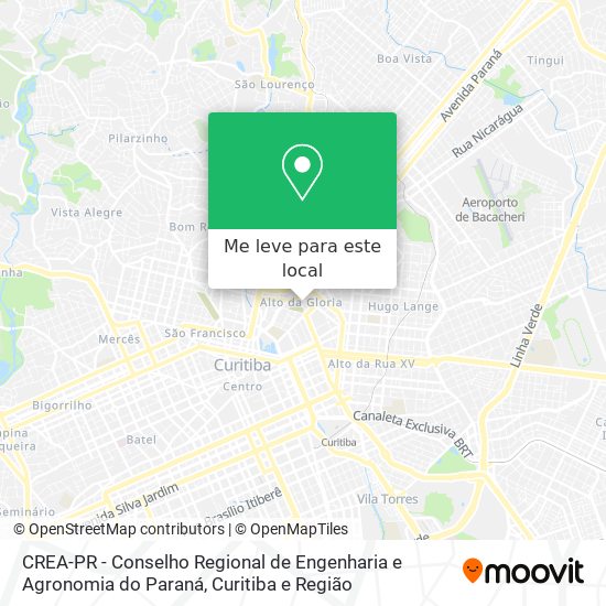 CREA-PR - Conselho Regional de Engenharia e Agronomia do Paraná mapa