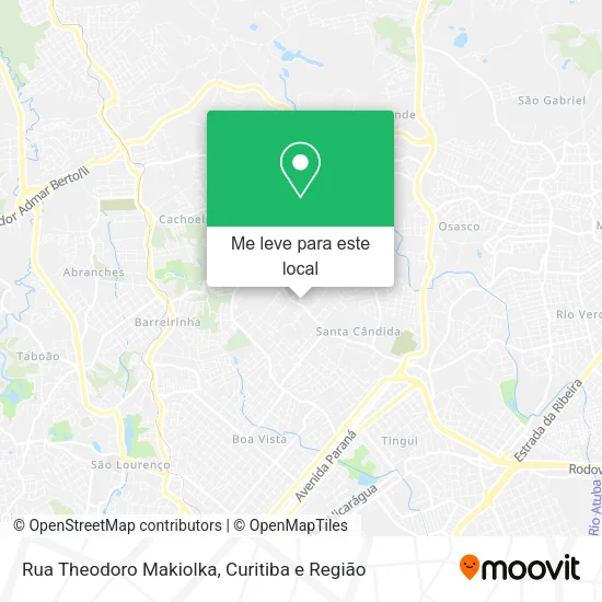 Rua Theodoro Makiolka mapa