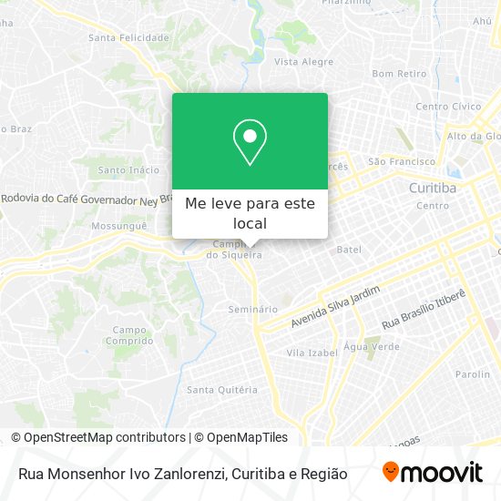 Rua Monsenhor Ivo Zanlorenzi mapa