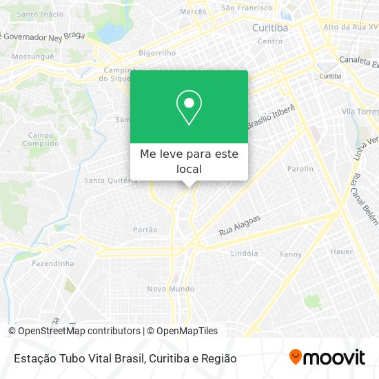 Estação Tubo Vital Brasil mapa