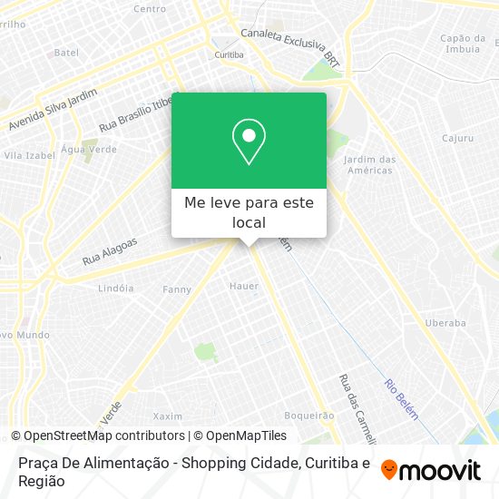 Praça De Alimentação - Shopping Cidade mapa