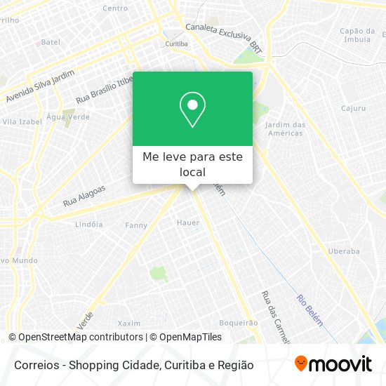 Correios - Shopping Cidade mapa