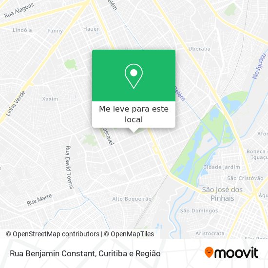 Rua Benjamin Constant mapa