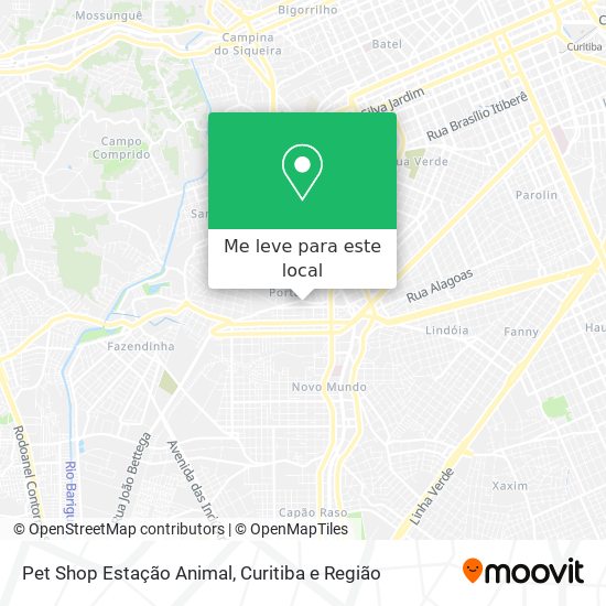 Pet Shop Estação Animal mapa
