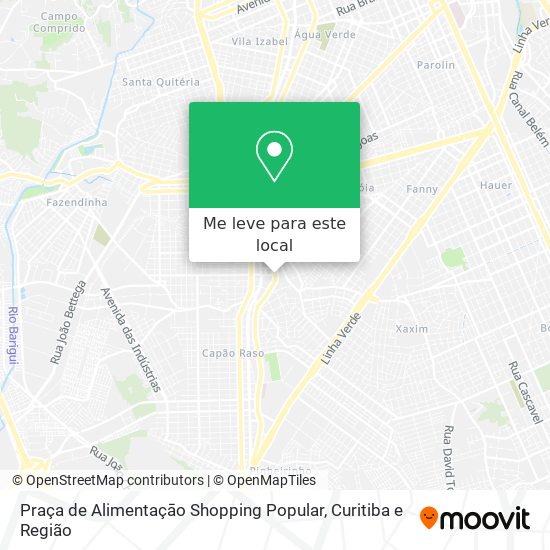 Praça de Alimentaçāo Shopping Popular mapa