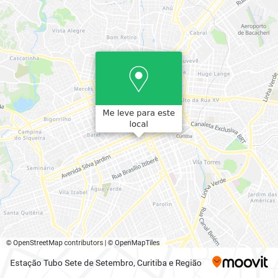 Estação Tubo Sete de Setembro mapa