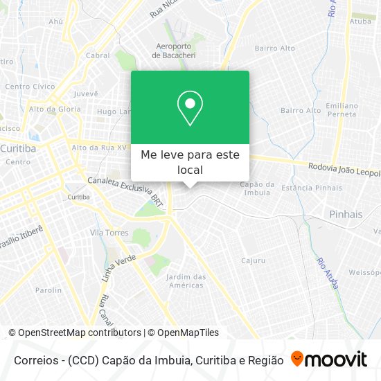Correios - (CCD) Capão da Imbuia mapa