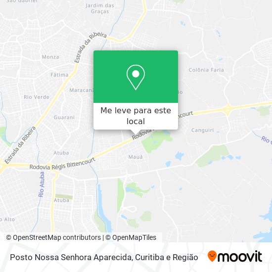 Posto Nossa Senhora Aparecida mapa