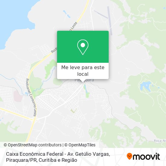 Caixa Econômica Federal - Av. Getúlio Vargas, Piraquara / PR mapa