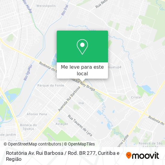 Rotatória Av. Rui Barbosa / Rod. BR 277 mapa