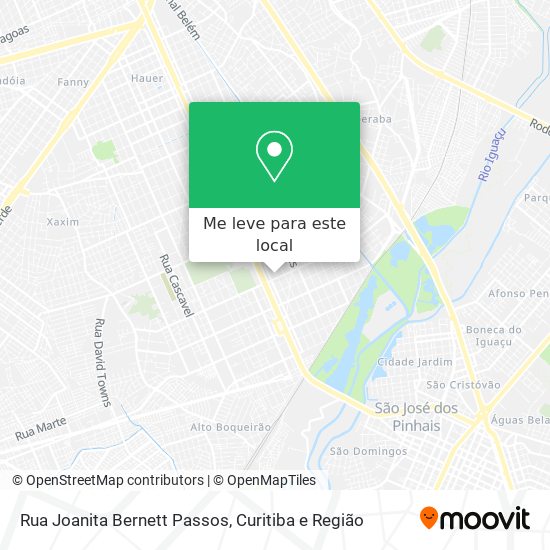 Rua Joanita Bernett Passos mapa