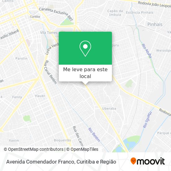 Avenida Comendador Franco mapa