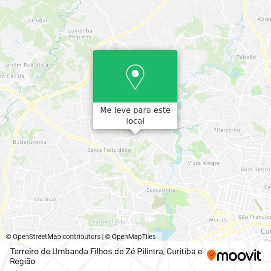 Terreiro de Umbanda Filhos de Zé Pilintra mapa