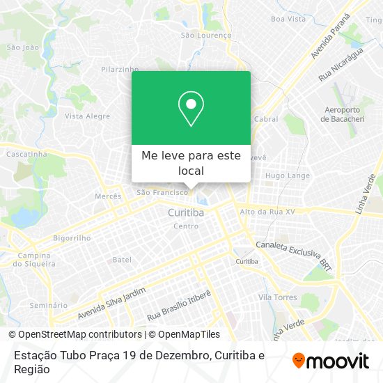 Estação Tubo Praça 19 de Dezembro mapa