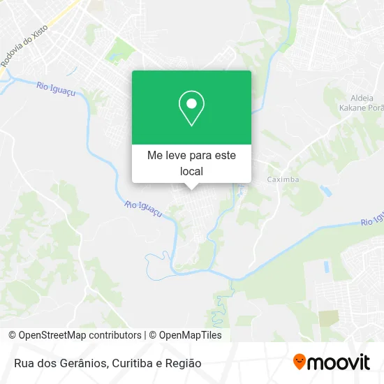 Rua dos Gerânios mapa