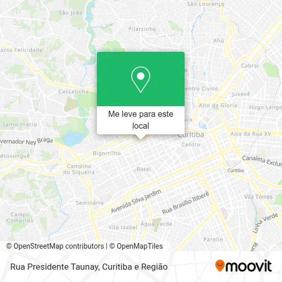 Rua Presidente Taunay mapa