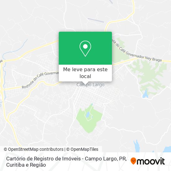 Cartório de Registro de Imóveis - Campo Largo, PR mapa