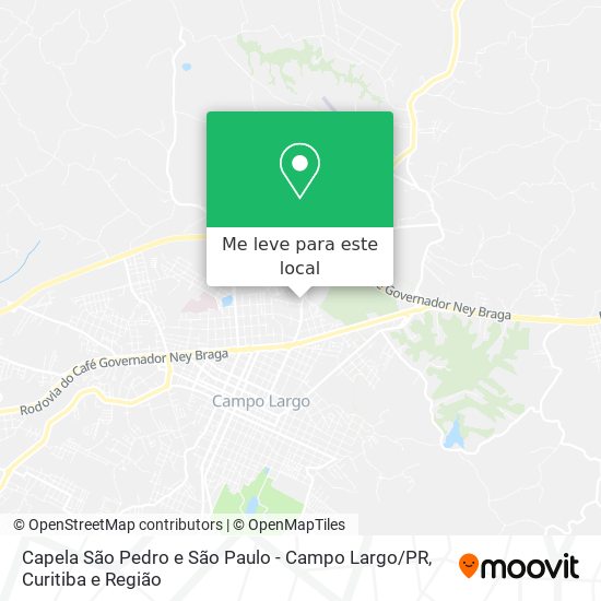 Capela São Pedro e São Paulo - Campo Largo / PR mapa
