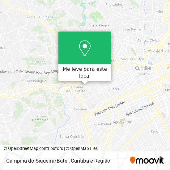 Campina do Siqueira/Batel mapa