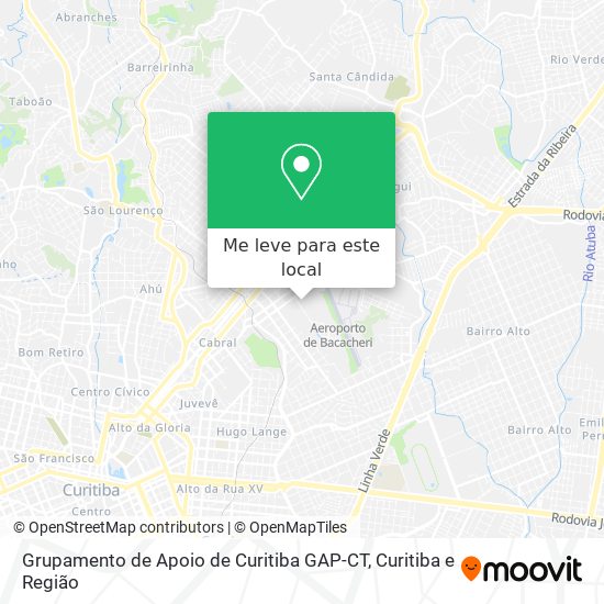 Grupamento de Apoio de Curitiba GAP-CT mapa