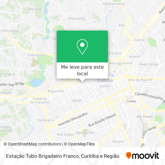 Estação Tubo Brigadeiro Franco mapa