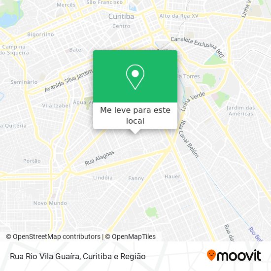 Rua Rio Vila Guaíra mapa