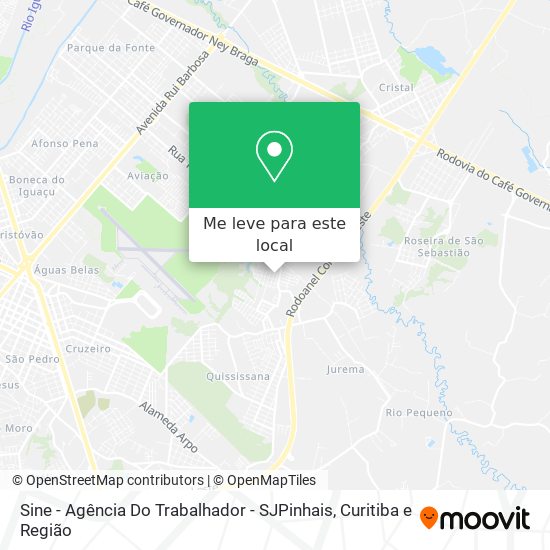 Sine - Agência Do Trabalhador - SJPinhais mapa