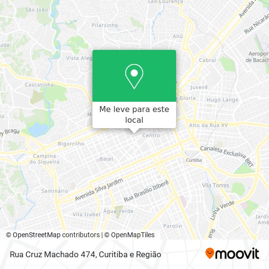 Rua Cruz Machado 474 mapa