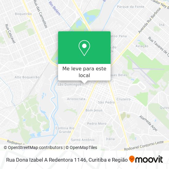 Rua Dona Izabel A Redentora 1146 mapa