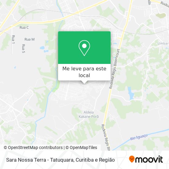 Sara Nossa Terra - Tatuquara mapa