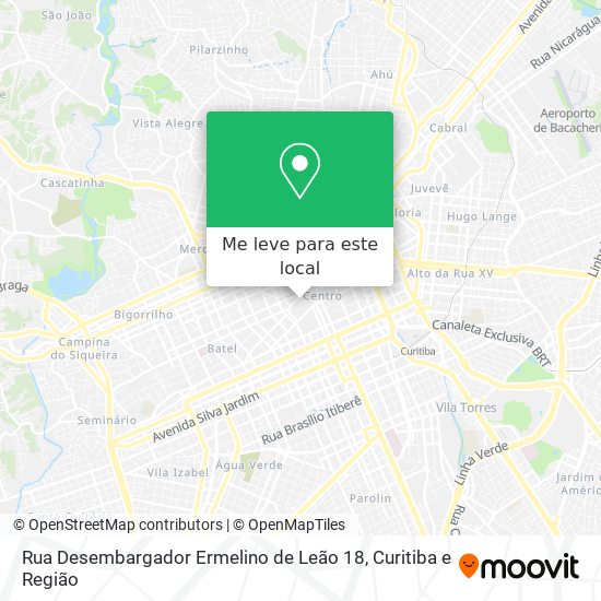 Rua Desembargador Ermelino de Leão 18 mapa