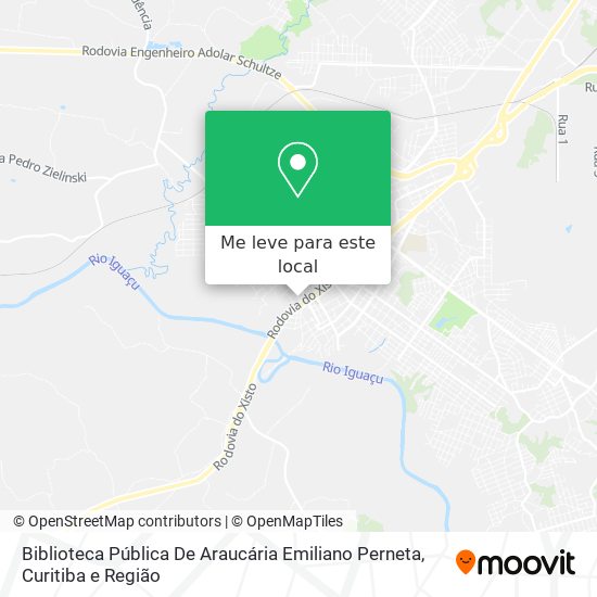 Biblioteca Pública De Araucária Emiliano Perneta mapa