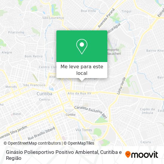 Ginásio Poliesportivo Positivo Ambiental mapa