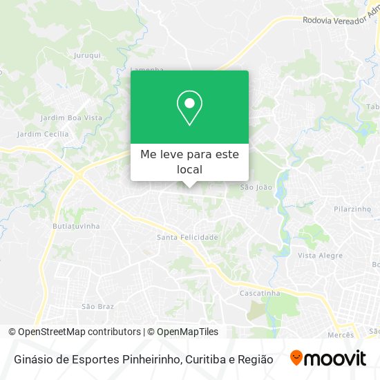 Ginásio de Esportes Pinheirinho mapa