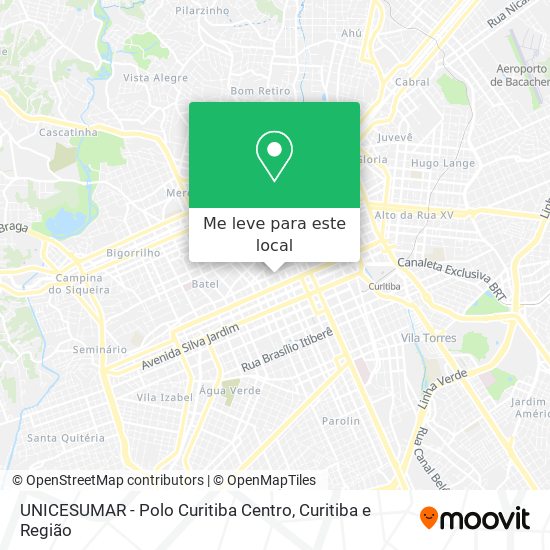 UNICESUMAR - Polo Curitiba Centro mapa