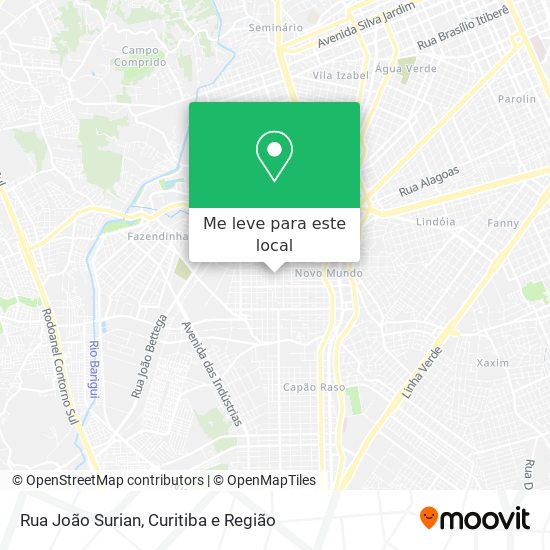 Rua João Surian mapa