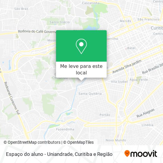 Espaço do aluno - Uniandrade mapa