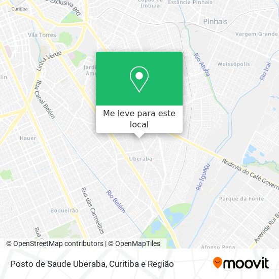 Posto de Saude Uberaba mapa