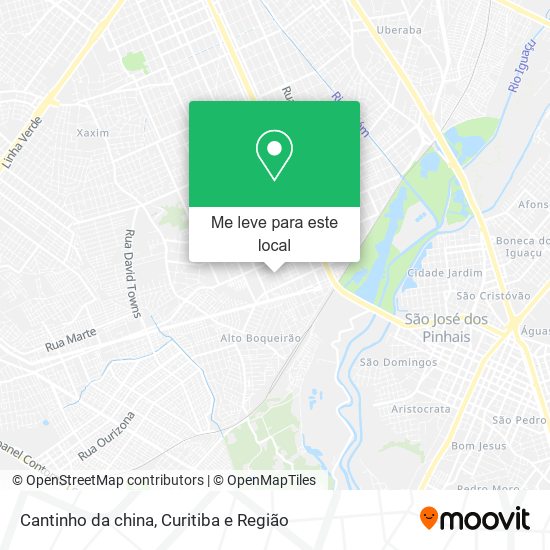 Cantinho da china mapa
